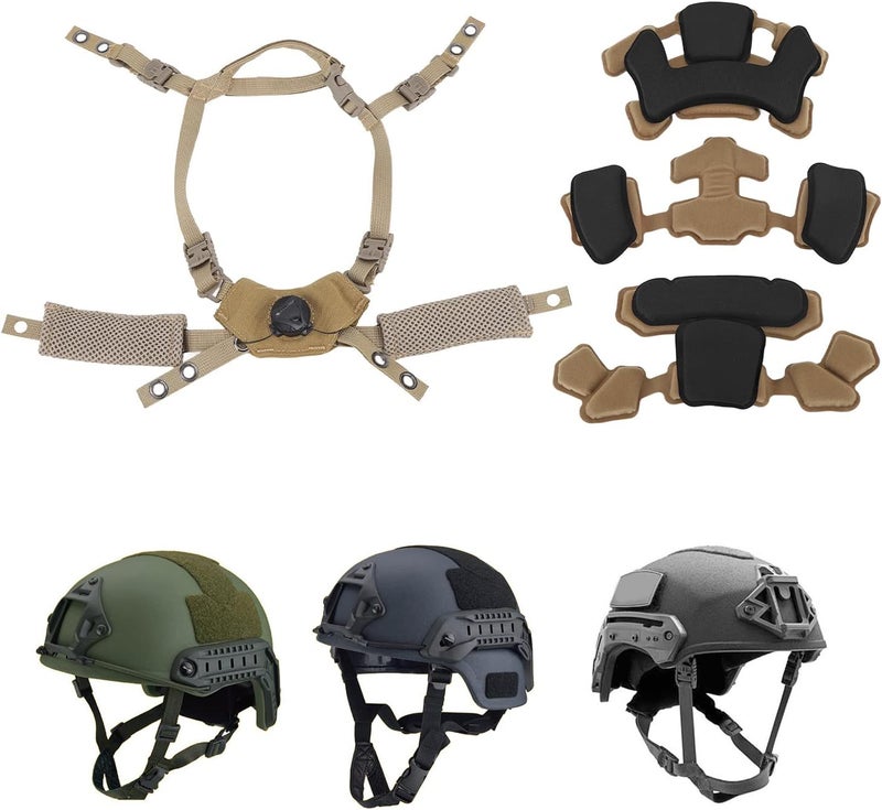Bewinner Helmet Dial Suspension System Chin Strap, Tactical Airsoft Helmet Chin Strap, Hunting Advanced Fast Helmet Replacement Accessory for Outdoor - Image 1